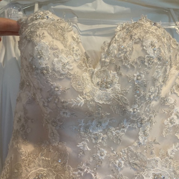 new unaltered one of a kind Chloe Jai wedding dress. Paid $2,600 asking $1,500 - Picture 3 of 6
